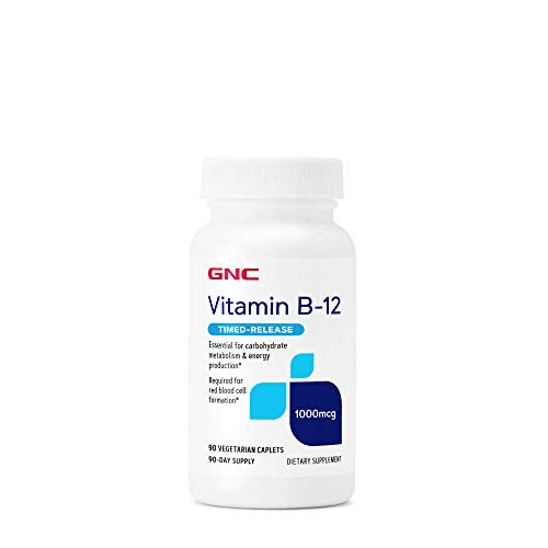 GNC Vitamin B-12 1000mcg 90 Caplets Supports Energy Production