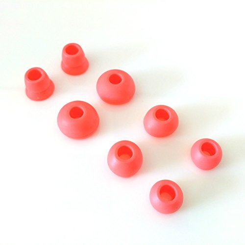 8pcs Replacement Silicone Eartips Earbuds Eargels for Beats by dr dre Powerbeats 2 Wireless Stereo Earphones (Red)