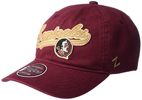 NCAA Zephyr Florida State Seminoles Mens Homer Washed Cotton Relaxed Hat Adjustable Primary Team Color