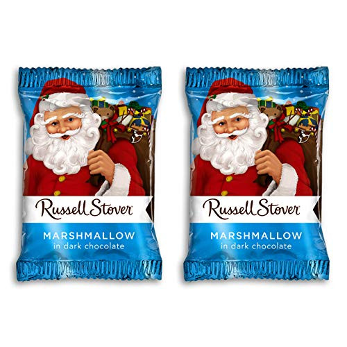 Russell Stover 2 Pieces Marshmallow in Dark Chocolate Santa - HolidayChristmas Candy Bars - 1 oz each Russell Stover 2 Pieces Marshmallow in Dark Chocolate Santa - HolidayChristmas Candy Bars - 1 oz each