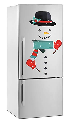 Roberly Snowman Christmas Magnets Cute Funny Fridge Magnets Refrigerator Magnets Christmas Decorations for Fridge Metal Door Garage Office Cabinets Large