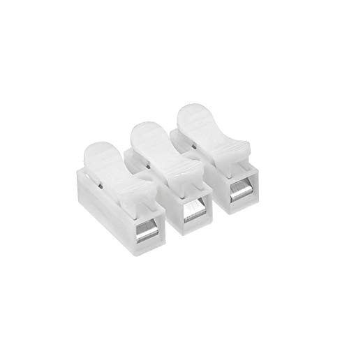 uxcell CH3 Spring Wire Connectors Quick Cable Connector Terminal Barrier Block 50pcs