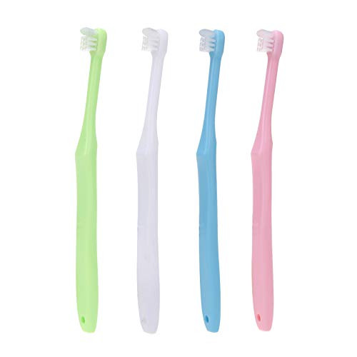 4 Pieces Tuft Toothbrush Tiny Small Head End Tuft Toothbrush Orthodontic Soft Trim Wisdom Toothbrush Single Compact Interdental Interspace Brush