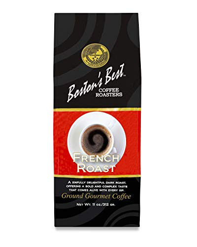 Bostons Best Coffee Roasters - French Roast - Medium-Dark Roast 100 Arabica Coffee - 11 oz Ground