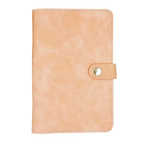 A6 PU Leather Notebook Binder Refillable 6 Round Ring Binder Cover for A6 Filler Paper Notebook Personal Planner Binder Pink