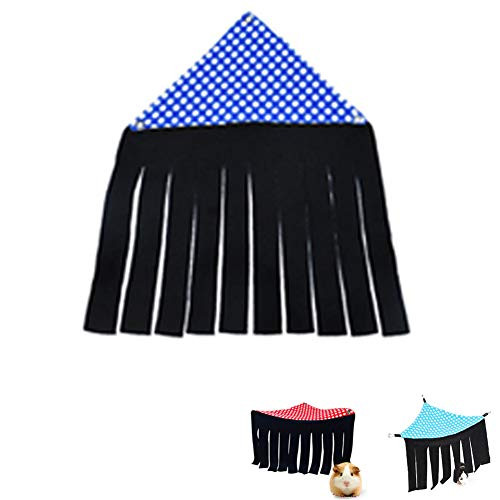 ISMARTEN Guinea Pig Hideout Hideaway Corner Fleece Small Animals Hideout Hide Out for Guinea Pigs Chinchilla Rabbit Rat Hedgehog Squirrel Ferret Hamster- Cage Accessories and Toys Dark Blue