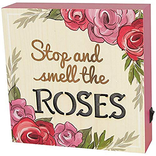 Carson Home Accents LED Table Block Roses