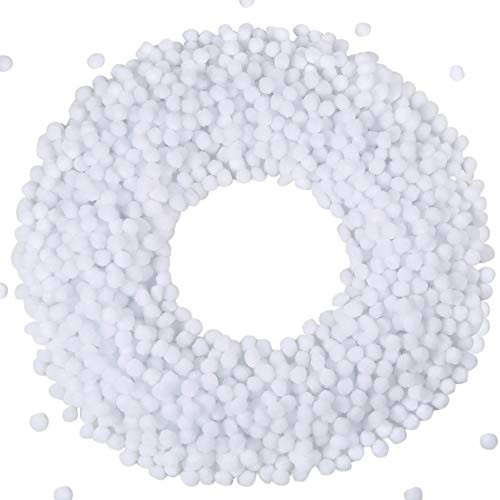 Caydo 1200 Pieces 1_5 cm Pom Poms for Christmas Hobby Supplies and Creative Craft DIY Material