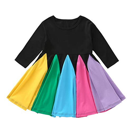 Kids Toddler Baby Girls Fall Dresses Outfits Ruffle Rainbow Princess Party Tutu Skirt Ruffle Dress Winter Clothes Colorful 18-24 Months Kids Toddler Baby Girls Fall Dresses Outfits Ruffle Rainbow Princess Party Tutu Skirt Ruffle Dress Winter Clothes Colorful 18-24 Months