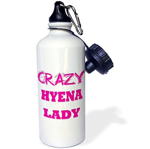 3dRose wb_175122_1 Crazy Hyena Lady Sports Water Bottle, Multicolor, 21 oz