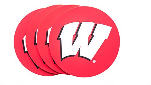 Collegiate Pulse Wisconsin Badgers NCAA PVC Coaster 4-Pack
