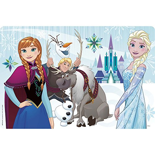 Zak Designs Placemat with Elsa, Anna and Olaf from Frozen, BPA-free Plastic