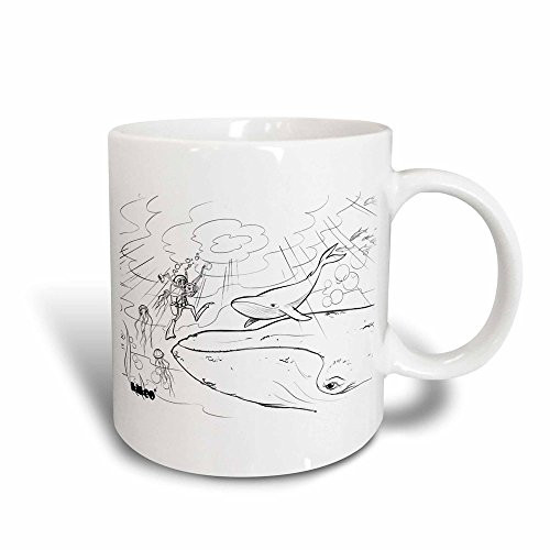 3dRose Kikeo Photographs Two Blue Whales Magic Transforming Mug, 11-Ounce