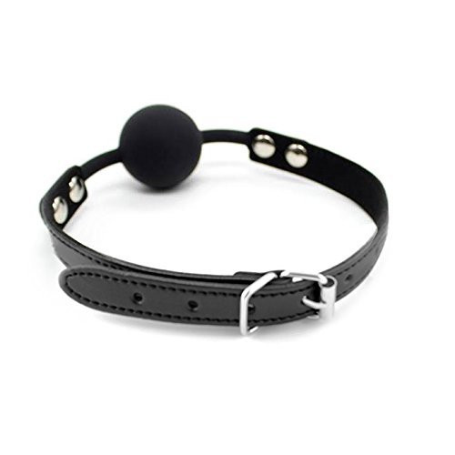 Ball Gag Silicone Black by HappyNHealthy