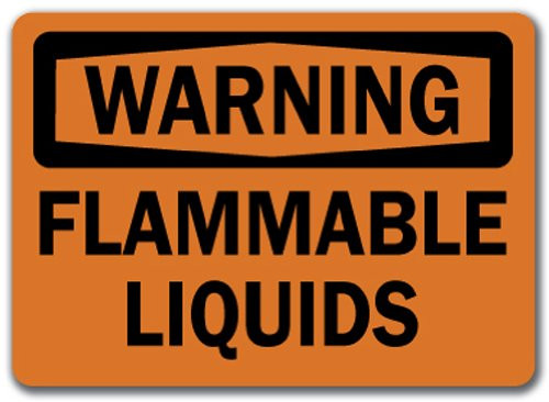 Warning Sign - Flammable Liquids - 10 x 14 OSHA Safety Sign