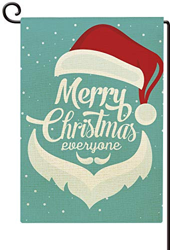 Ku-dayi Merry Christmas Garden Flag Vertical Double Sided Yard Decoration 12 x 18 Inches -Farmhouse Winter Burlap Yard Outdoor Decor