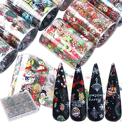 50 Sheets Christmas Nail Stickers Foil Transfer Sticker Christmas Nail Art Stickers Winter Snowman Snowflake Christmas Tree Deer Nail Decals for Christmas Party Supplies DIY Nail Applique 5 Styles 50 Sheets Christmas Nail Stickers Foil Transfer Sticker Christmas Nail Art Stickers Winter Snowman Snowflake Christmas Tree Deer Nail Decals for Christmas Party Supplies DIY Nail Applique 5 Styles