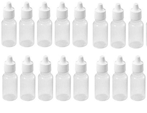 24 Pcs Empty Plastic Squeezable Refillable Portable Eye Liquid Dropping Dropper Bottle With Plug Container Vial For Essential Oil 5ML