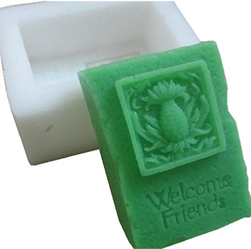 GreatMold Pineapple Soap Mold Welcome Friend Silicone Soap Making Mold for Resin Crafts Scented Candle Cake Molds GreatMold Pineapple Soap Mold Welcome Friend Silicone Soap Making Mold for Resin Crafts Scented Candle Cake Molds