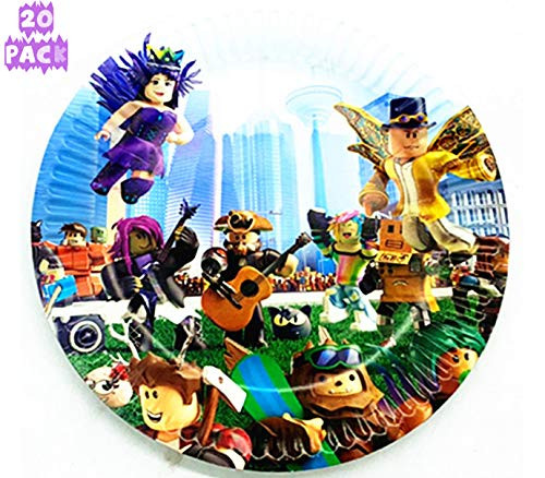 20 Pcs 7 Inch Disposable Ro-Blox Plates for Birthday Party Kids Birthday Party Robot Blocks Theme Party Supplies Decoration 20 Pcs 7 Inch Disposable Ro-Blox Plates for Birthday Party Kids Birthday Party Robot Blocks Theme Party Supplies Decoration