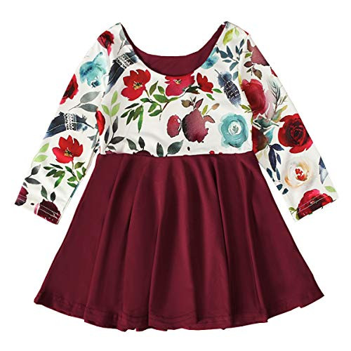 Kids Toddler Baby Girls Fall Dresses Outfits Floral Print Princess Party Tutu Skirt Ruffle Dress Winter Clothes Floral 18-24 Months Kids Toddler Baby Girls Fall Dresses Outfits Floral Print Princess Party Tutu Skirt Ruffle Dress Winter Clothes Floral 18-24 Months