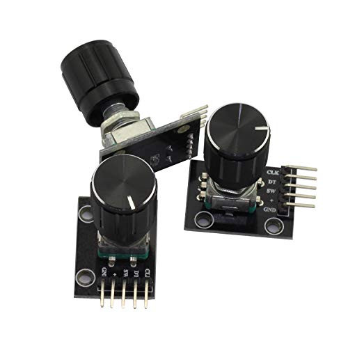 Magic shell 3 PCS KY-040 Rotary Encoder Module Brick Sensor Development with Knob Cap for Arduino