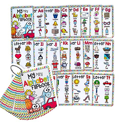 Richardy A-Z Alphabet ABC Phonics Words Flash Cards for Toddlers 2-4 Years Kids Learning FlashCards Kindergarten Preschool Educational Toys