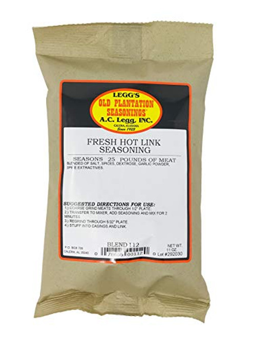 Leggs Old Plantation Fresh Hot Link Seasoning Seasons 25lbs
