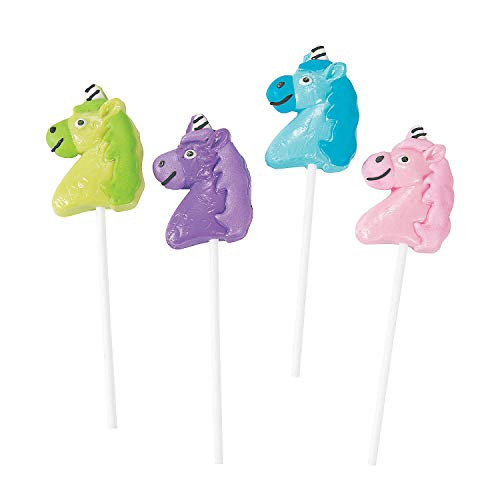 Unicorn Lollipops Candy Suckers 12 Count