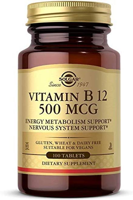 Solgar Vitamin B12 Tablets 500 mcg 100 Count Solgar Vitamin B12 Tablets 500 mcg 100 Count