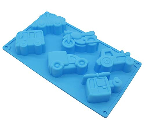 X-Haibei Vehicles Car Soap Silicone Mold Crayon Cake Jello Chocolate Fimo Kids Favor