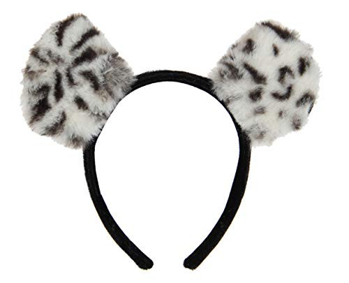 Plush Snow Leopard Cat Costume Ears Headband for Adults and Kids