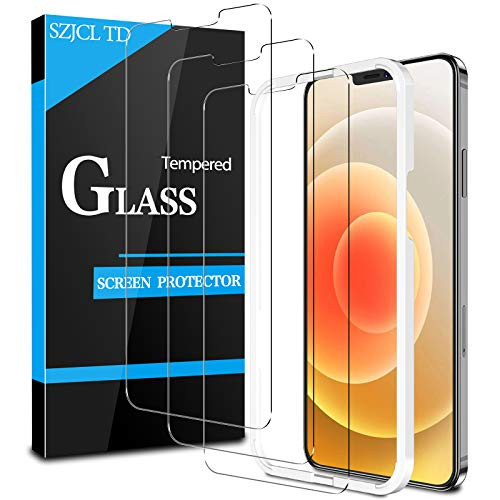 3 Pack Screen Protector for iPhone 12 Pro Max 6_7 9H Hardness HD Clarity Tempered Glass Screen Protector with Alignment Frame