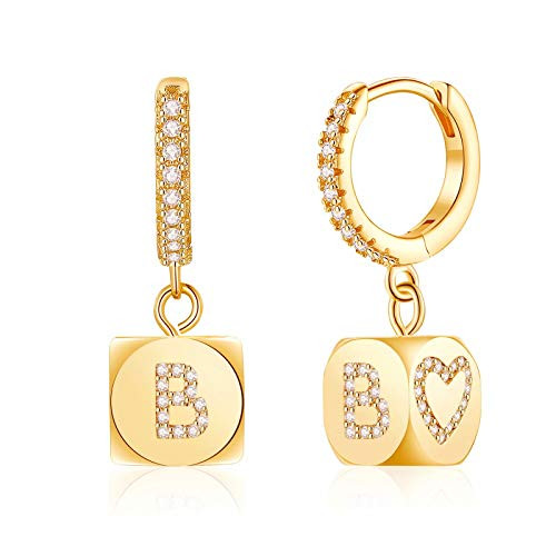 Small Initial Earrings for Women Girls S925 Sterling Silver Post Hypoallergenic Dangle Hoop Earrings B Initial Earrings Dainty CZ Letter Earrings Jewelry for Women Teen GirlsB Small Initial Earrings for Women Girls S925 Sterling Silver Post Hypoallergenic Dangle Hoop Earrings B Initial Earrings Dainty CZ Letter Earrings Jewelry for Women Teen GirlsB