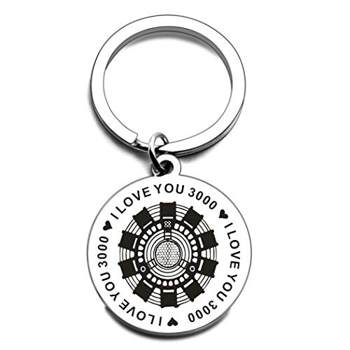 I Love You 3000 Keychain Gift for Daughter Son Dad Boyfriend Girlfriend Iron Man Marvel Avenger Fans Gifts for Husband Wife Couple Birthday for Her Him Women Men I Love You 3000 Keychain Gift for Daughter Son Dad Boyfriend Girlfriend Iron Man Marvel Avenger Fans Gifts for Husband Wife Couple Birthday for Her Him Women Men