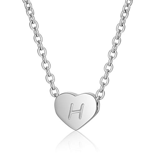 ZRAY Tiny Heart Initial Necklace 18K Silver Filled Handmade Dainty Personalized Letter Heart Choker Necklace Alphabet Pendant Jewelry Gift for Women Teen Girls?H? ZRAY Tiny Heart Initial Necklace 18K Silver Filled Handmade Dainty Personalized Letter Heart Choker Necklace Alphabet Pendant Jewelry Gift for Women Teen Girls?H?