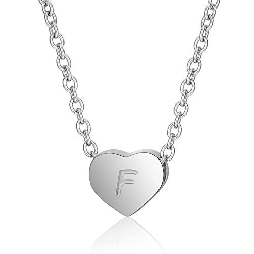 ZRAY Tiny Heart Initial Necklace 18K Silver Filled Handmade Dainty Personalized Letter Heart Choker Necklace Alphabet Pendant Jewelry Gift for Women Teen Girls?F? ZRAY Tiny Heart Initial Necklace 18K Silver Filled Handmade Dainty Personalized Letter Heart Choker Necklace Alphabet Pendant Jewelry Gift for Women Teen Girls?F?