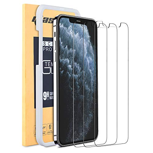 Smiling Screen Protector for iPhone 12 pro max 6_7 inch Premium HD Clarity Tempered Glass Screen Protector Easy Installation Alignment screen protector for iPhone 12 pro max 3-Pack