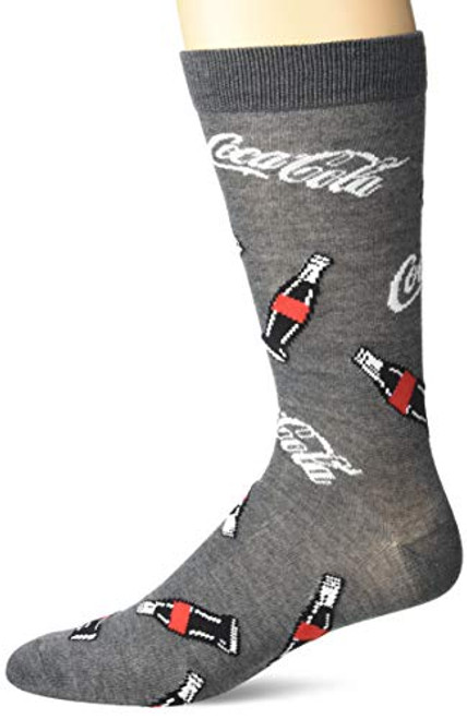 Coca-Cola Brands mens Coca-cola Single Crew Casual Sock Grey Multi 10-13 US