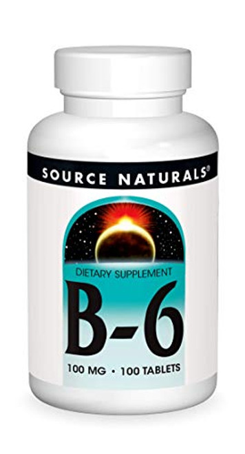 Source Naturals Vitamin B-6 100mg Immune System Support 100 Tablets