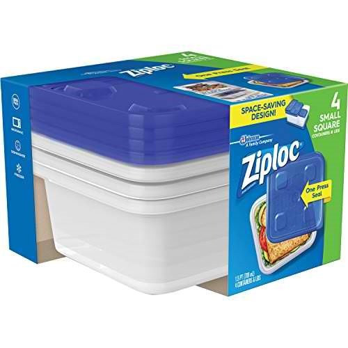 Ziploc 70935 Small Square Container 4 Count