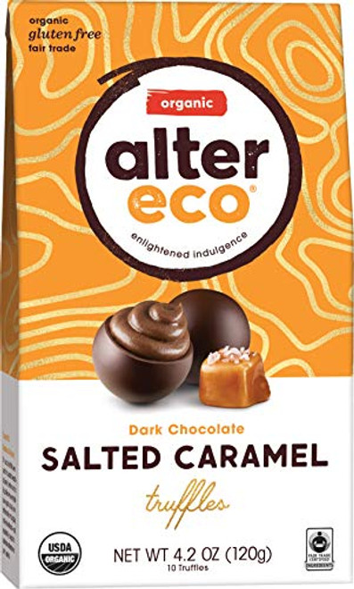 Alter Eco Salted Caramel Truffles 58 Pure Dark Cocoa Organic Dark Chocolate Truffles 10 Truffle Bag Alter Eco Salted Caramel Truffles 58 Pure Dark Cocoa Organic Dark Chocolate Truffles 10 Truffle Bag