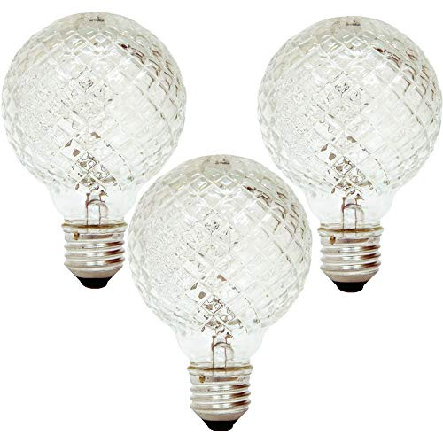 GE Lighting 16774 40-Watt Halogen Faceted G25 Vanity Light Bulb 3 Pack