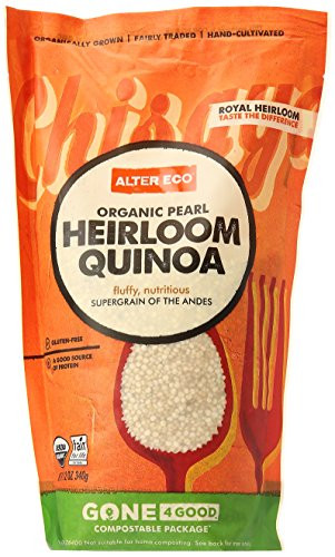 Alter Eco  Organic Pearl Heirloom Quinoa  Fair Trade Gluten Free Non-GMO Carbon Neutral Quinoa - 12 oz Bag