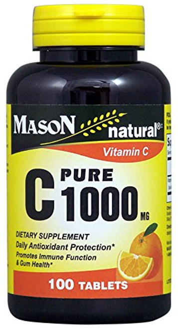 MASON NATURAL Mason C-1000 MG Pure ASCORBIC Acid Tablets 100 per Bottle MASON NATURAL Mason C-1000 MG Pure ASCORBIC Acid Tablets 100 per Bottle