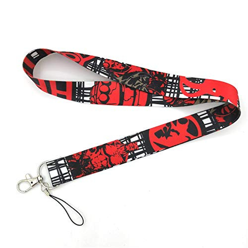 Anime Source Hellboy Comic Character Demon Monster Superhero Lanyard Keychain ID Badge Holder