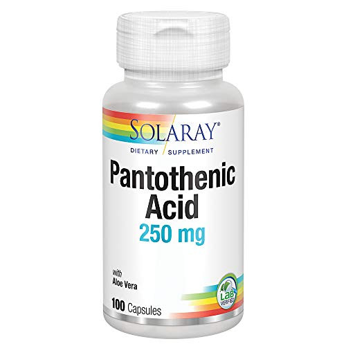 Solaray Pantothenic Acid 250mg  Vitamin B5  Energy Metabolism Hair Skin Nails   Digestive Support  100CT