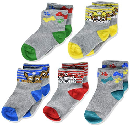 Nickelodeon boys Paw Patrol 5 Pack Shorty Casual Sock Grey Multi Shoe Size 4-8 US Nickelodeon boys Paw Patrol 5 Pack Shorty Casual Sock Grey Multi Shoe Size 4-8 US
