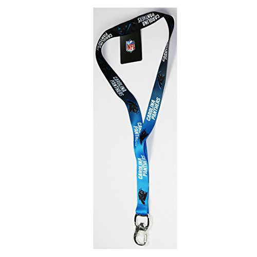 NFL Carolina Panthers Ombre Lanyard TealBlack Onse Size NFL Carolina Panthers Ombre Lanyard TealBlack Onse Size