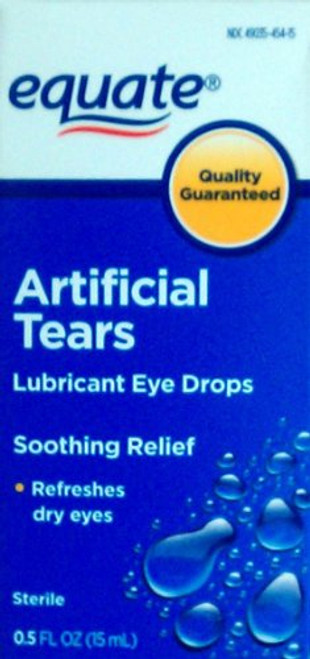 Equate Sterile Artificial Tears Lubricant Eye Drops _5 fl oz